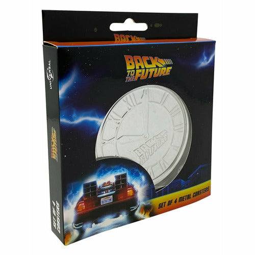 Back to the Future Set of 4 Metal Coasters - MEGA POP COMICS 