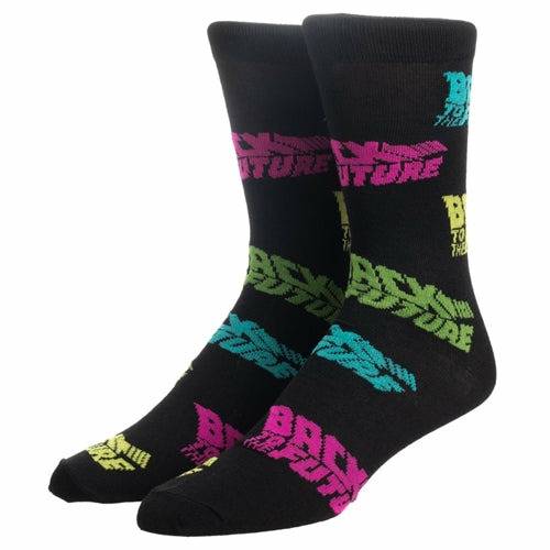 Back to the Future Men's Crew Straight Down Socks (Size 10-13) - MEGA POP COMICS 