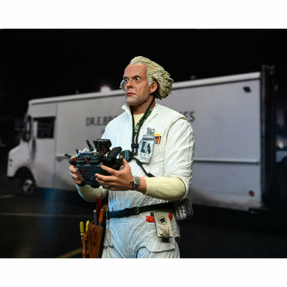 NECA Back to the Future 7" Scale Action Figure - Ultimate Doc Brown (1985 "Hazmat Suit") - MEGA POP COMICS 