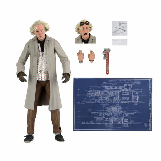 NECA Back to the Future 7" Scale Action Figure - Ultimate Doc Brown (1955) - MEGA POP COMICS 