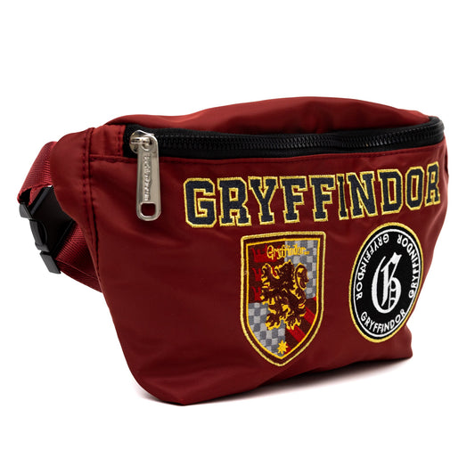 Fanny Pack - Harry Potter GRYFFINDOR Patches Embroidered Burgundy - MEGA POP COMICS 
