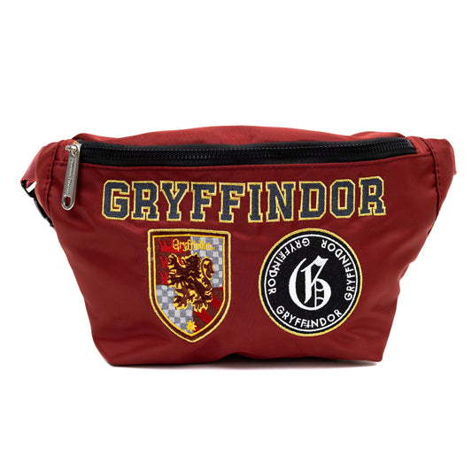 Fanny Pack - Harry Potter GRYFFINDOR Patches Embroidered Burgundy - MEGA POP COMICS 