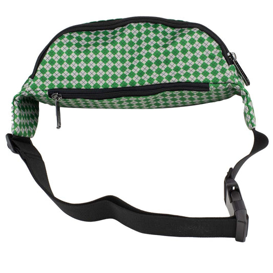 Fanny Pack - Harry Potter Slytherin Snake with Shield Argyle Gray Green - MEGA POP COMICS 