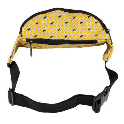 Fanny Pack - Harry Potter Hufflepuff Badger with Shield Argyle Gray Yellow - MEGA POP COMICS 