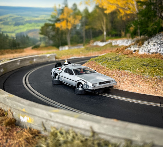 Scalextric Back to the Future Part II 1:32 scale Flying DeLorean Time Machine Slot Car - MEGA POP COMICS 