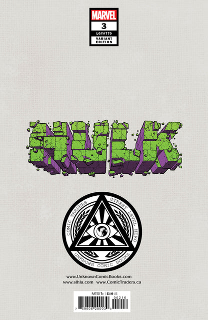 Hulk 3 Unknown Comics Alan Quah Exclusive Virgin Var (01/19/2022) - MEGA POP COMICS 