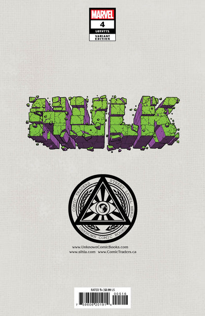 Hulk 4 Unknown Comics Kael Ngu Exclusive Var (02/16/2022) - MEGA POP COMICS 