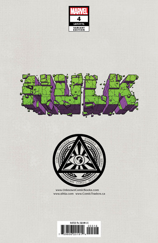Hulk 4 Unknown Comics Kael Ngu Exclusive Var (02/16/2022) - MEGA POP COMICS 