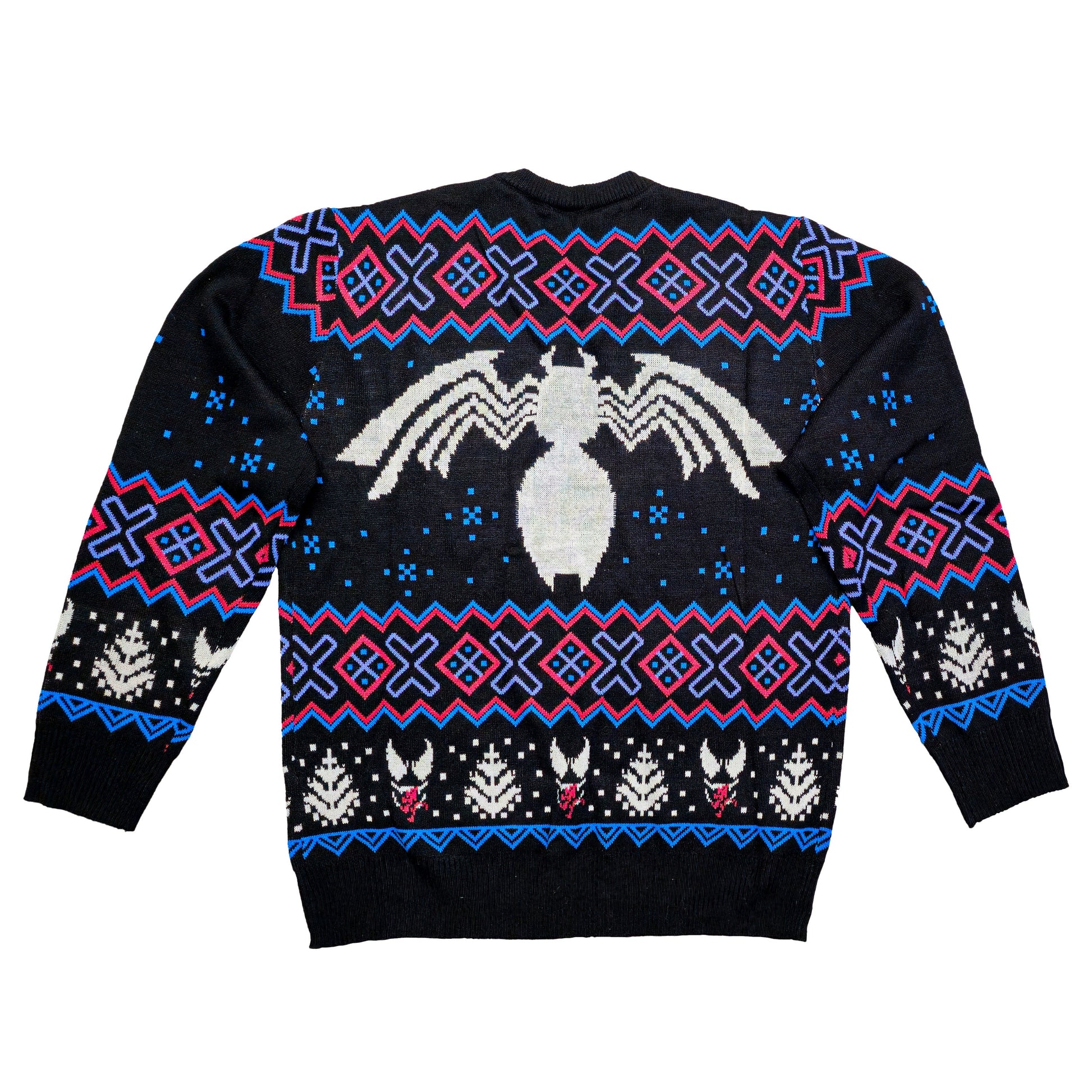Marvel Venom Symbol Offcially Licesned Adult Holiday Ugly Christmas Sweater - MEGA POP COMICS 