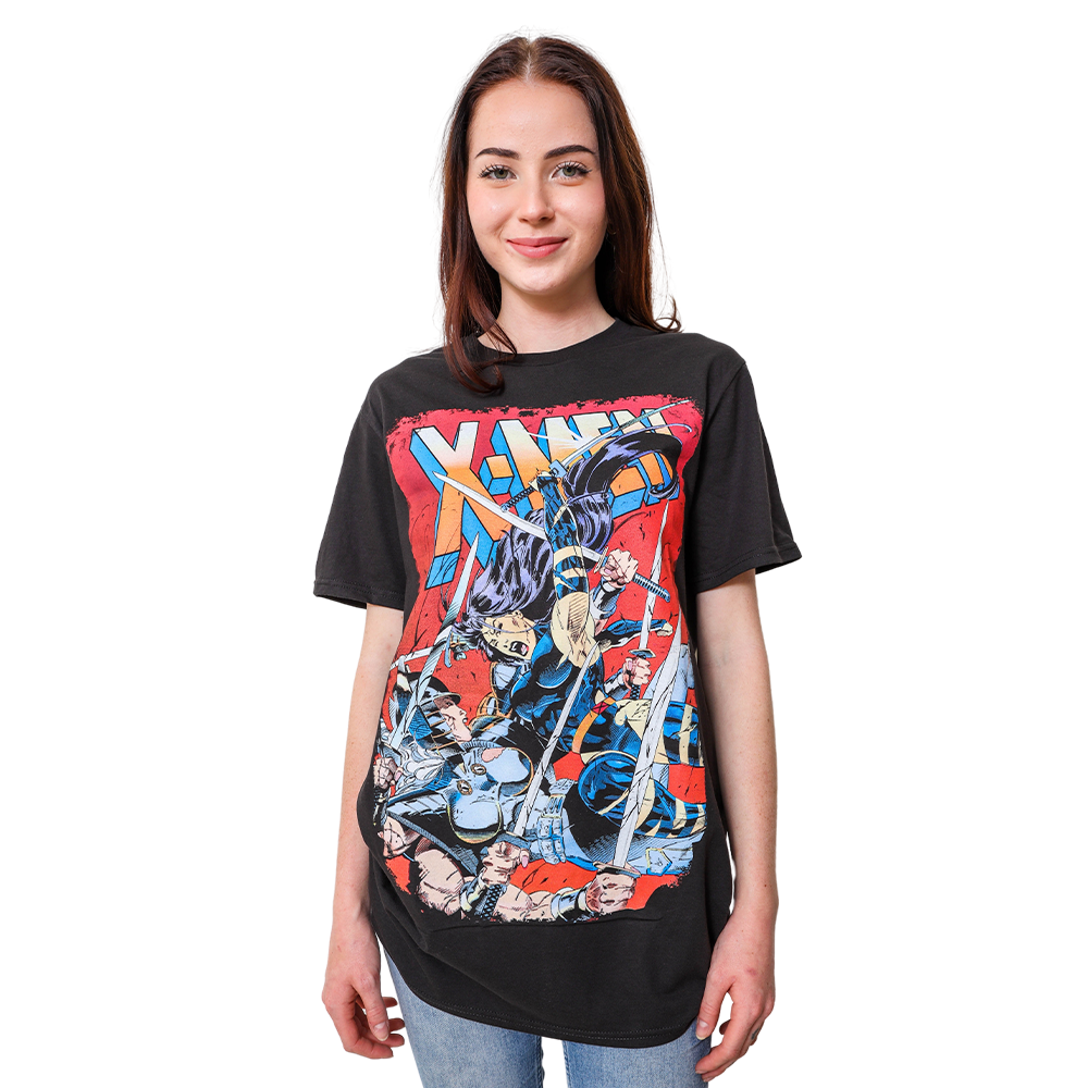 Marvel Comics X-Men Sword Showdown: Psylocke vs Spiral Adult T-Shirt - MEGA POP COMICS 