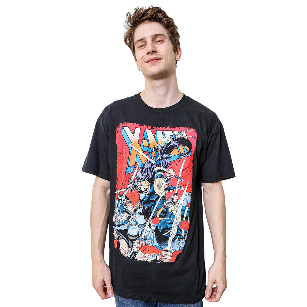 Marvel Comics X-Men Sword Showdown: Psylocke vs Spiral Adult T-Shirt - MEGA POP COMICS 