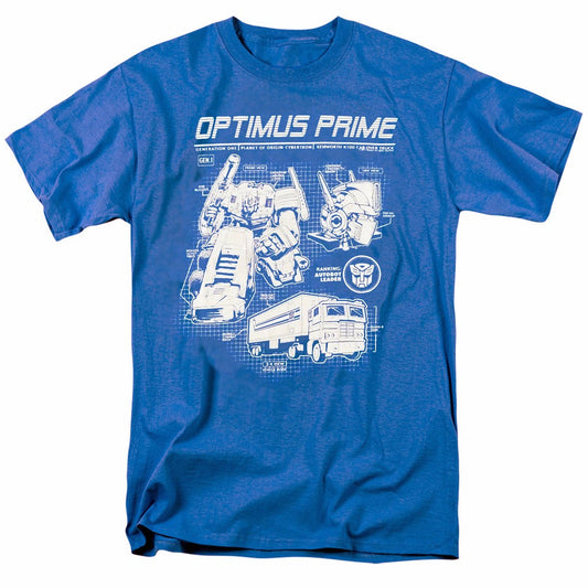 Transformers Optimus Prime Tech Specs Adult T-Shirt - MEGA POP COMICS 