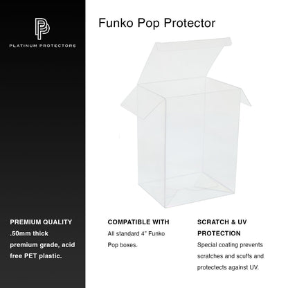 Platinum Protectors for Funko Pop! 4-Inch (.50mm scratch/UV resistant) - MEGA POP COMICS 