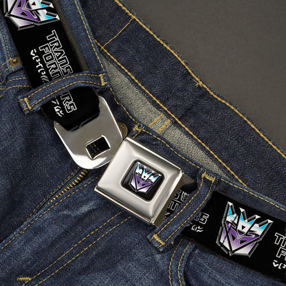 Transformers Decepticons Icon Full Color Black/Grays/Purples Seatbelt Belt - TRANSFORMERS Decepticons Cybertronian Icon Black/Grays/Purples Webbing - MEGA POP COMICS 