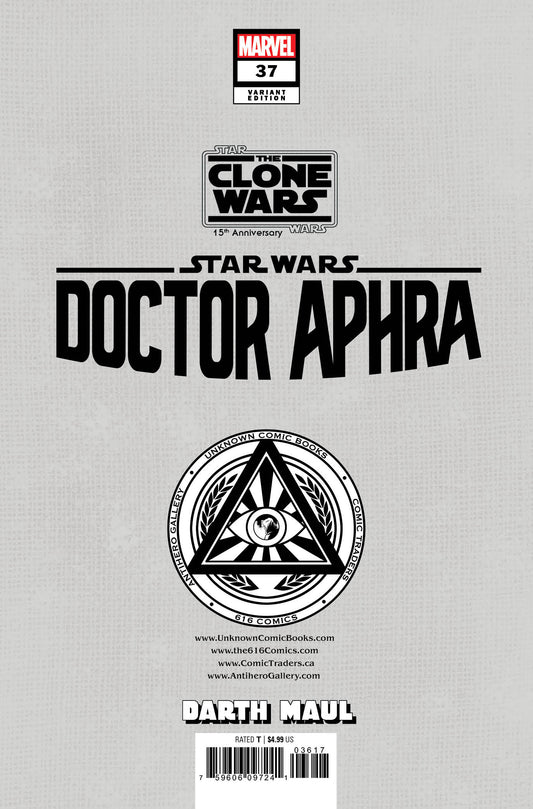 Star Wars: Doctor Aphra #37 [Dd] Unknown Comics Nabetse Zitro Exclusive Virgin Var (10/25/2023) - MEGA POP COMICS 
