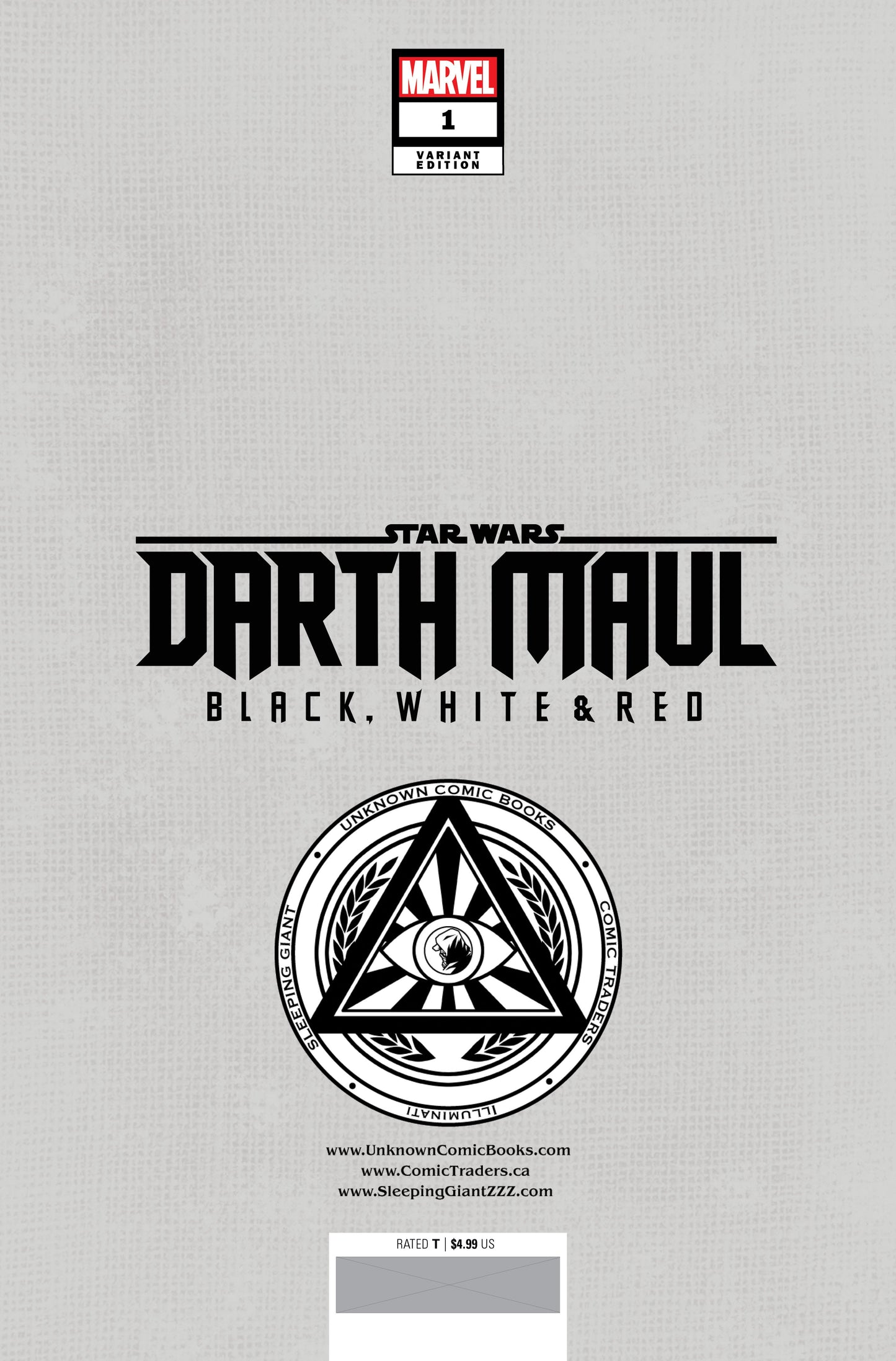 Star Wars: Darth Maul - Black, White & Red #1 Unknown Comics Felipe Massafera Exclusive Virgin Var (04/24/2024) - MEGA POP COMICS 