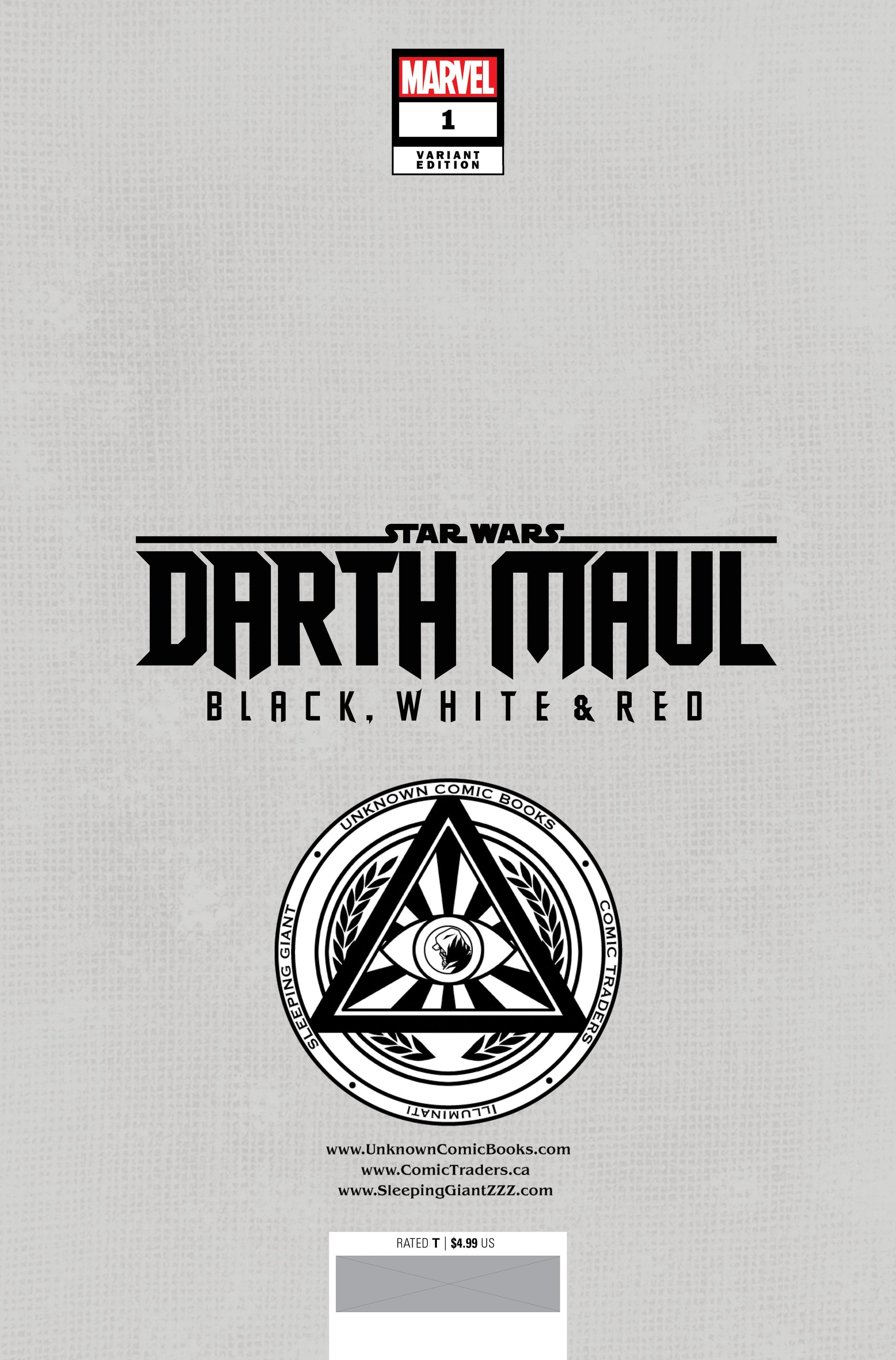 Star Wars: Darth Maul - Black, White & Red #1 Unknown Comics Felipe Massafera Exclusive Virgin Var (04/24/2024) - MEGA POP COMICS 