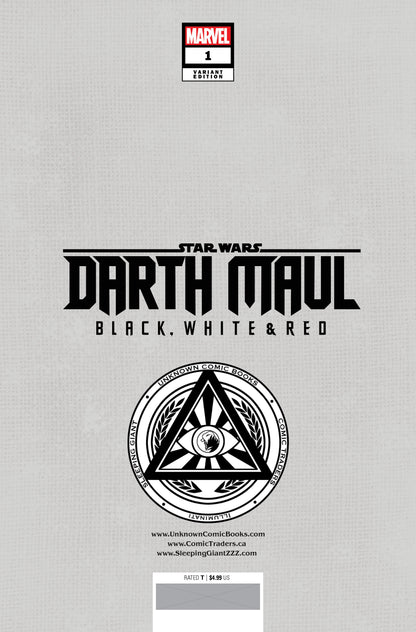 Star Wars: Darth Maul - Black, White & Red #1 Unknown Comics Felipe Massafera Exclusive Virgin Var (04/24/2024) - MEGA POP COMICS 