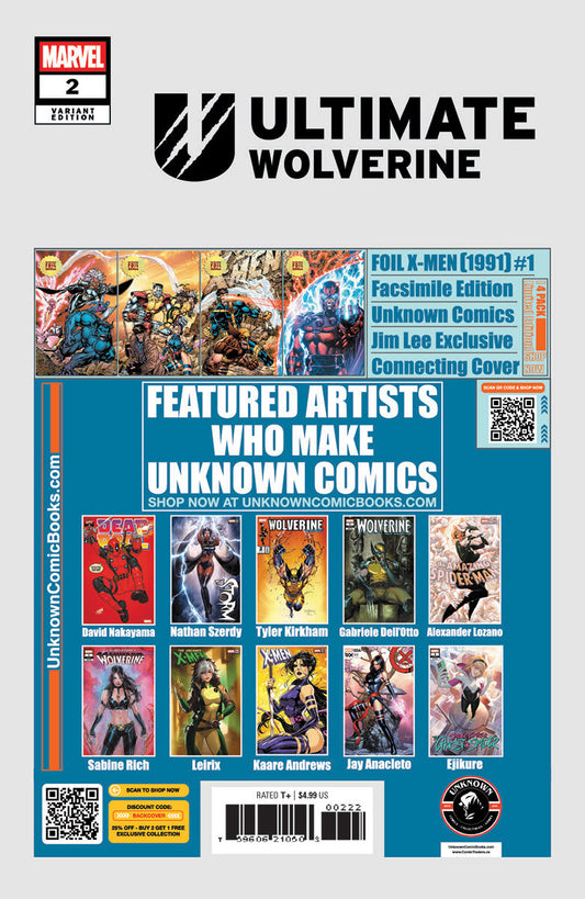 Ultimate Wolverine #2 Unknown Comics Exclusive Ivan Tao Virgin Var (02/19/2025) - MEGA POP COMICS 