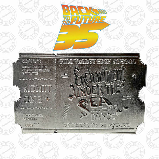 Back to the Future silver plated Enchantment Under the Sea dance ticket replica - MEGA POP COMICS 