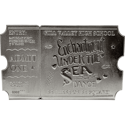 Back to the Future silver plated Enchantment Under the Sea dance ticket replica - MEGA POP COMICS 