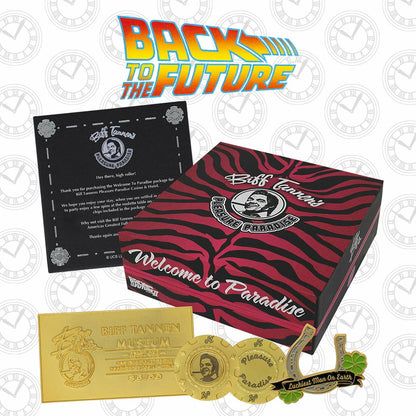 Back to the Future Part II Limited Edition Biff Tannen's Pleasure Paradise "Welcome to Paradise" Gift Box - MEGA POP COMICS 