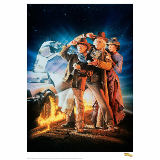 Back to the Future Part III "Classic Movie Art" Limited Edition Commemorative Print - MEGA POP COMICS 