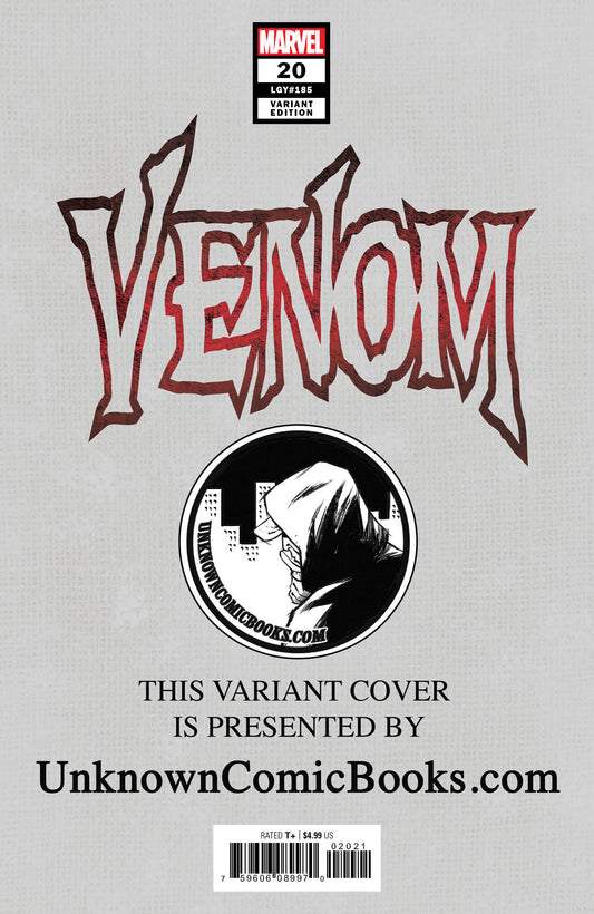 Venom #20 Unknown Comics Tony Daniels Exclusive Var Ac (11/27/2019) - MEGA POP COMICS 