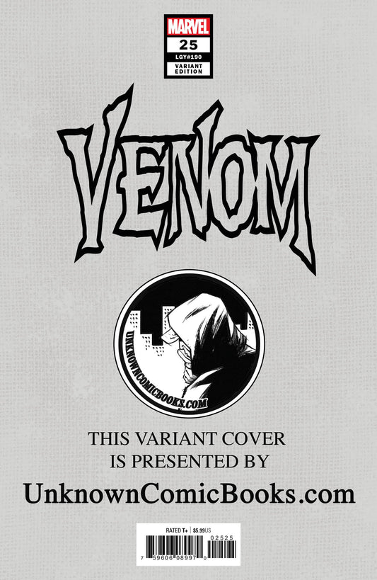 VENOM #25 UNKNOWN COMICS TYLER KIRKHAM EXCLUSIVE VAR (04/08/2020) - MEGA POP COMICS 