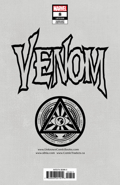 Venom 8 Unknown Comics Roy Boney Exclusive Var (05/11/2022) (06/08/2022) - MEGA POP COMICS 