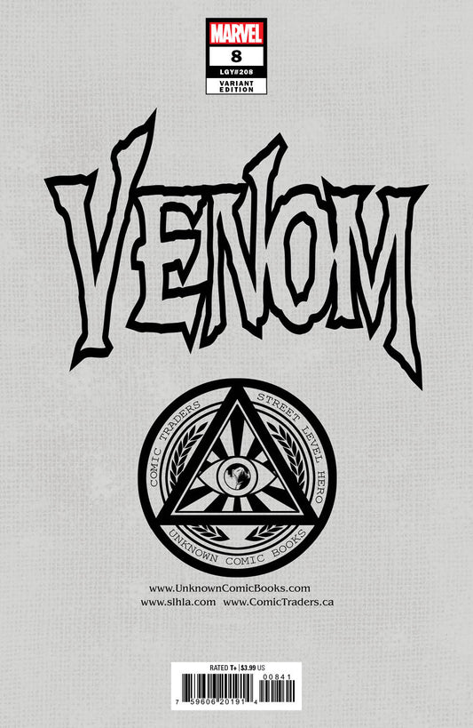 Venom 8 Unknown Comics Roy Boney Exclusive Var (05/11/2022) (06/08/2022) - MEGA POP COMICS 
