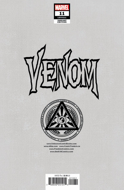 VENOM #11 UNKNOWN COMICS TYLER KIRKHAM EXCLUSIVE VIRGIN VAR (10/12/2022) - MEGA POP COMICS 