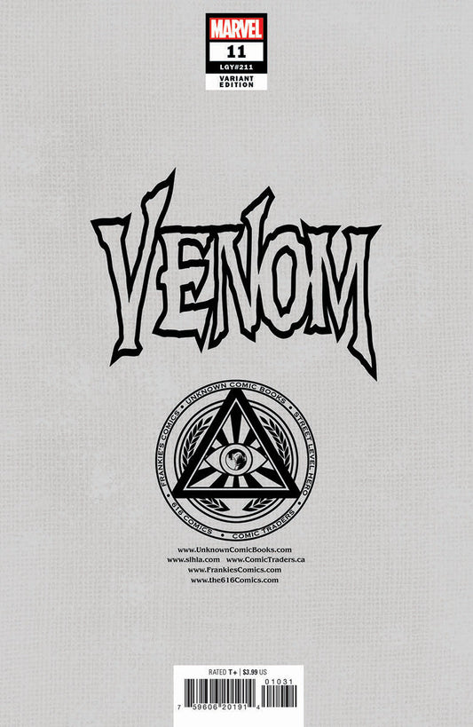 VENOM #11 UNKNOWN COMICS TYLER KIRKHAM EXCLUSIVE VIRGIN VAR (10/12/2022) - MEGA POP COMICS 