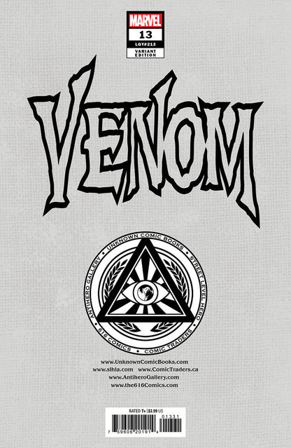 Venom #13 Unknown Comics Tony Daniel Exclusive Var (11/09/2022) - MEGA POP COMICS 
