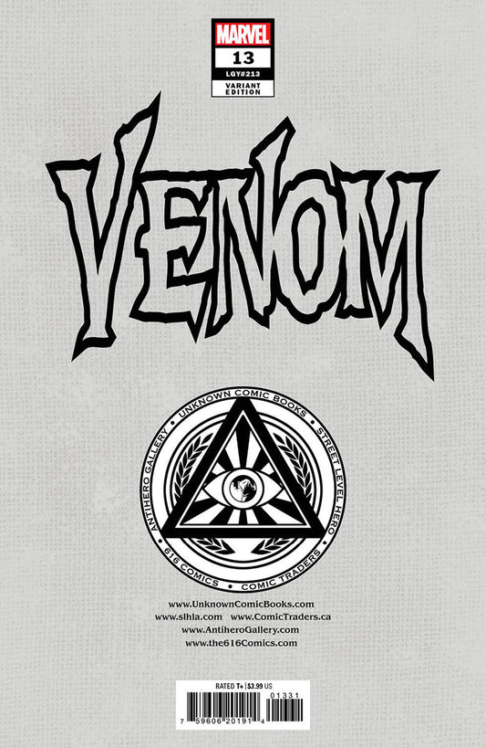 Venom #13 Unknown Comics Tony Daniel Exclusive Var (11/09/2022) - MEGA POP COMICS 