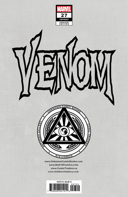 Venom #27 Unknown Comics Miguel Mercado Exclusive Virgin Var (11/01/2023) - MEGA POP COMICS 