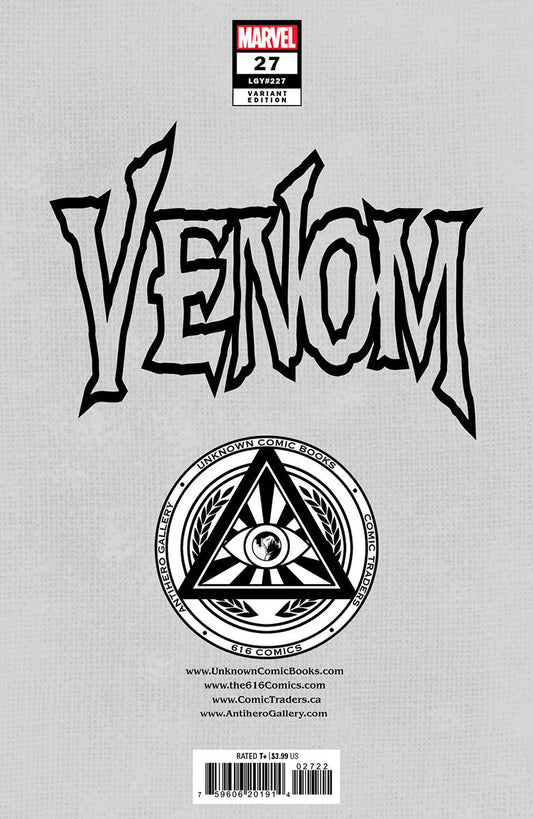 Venom #27 Unknown Comics Miguel Mercado Exclusive Virgin Var (11/01/2023) - MEGA POP COMICS 
