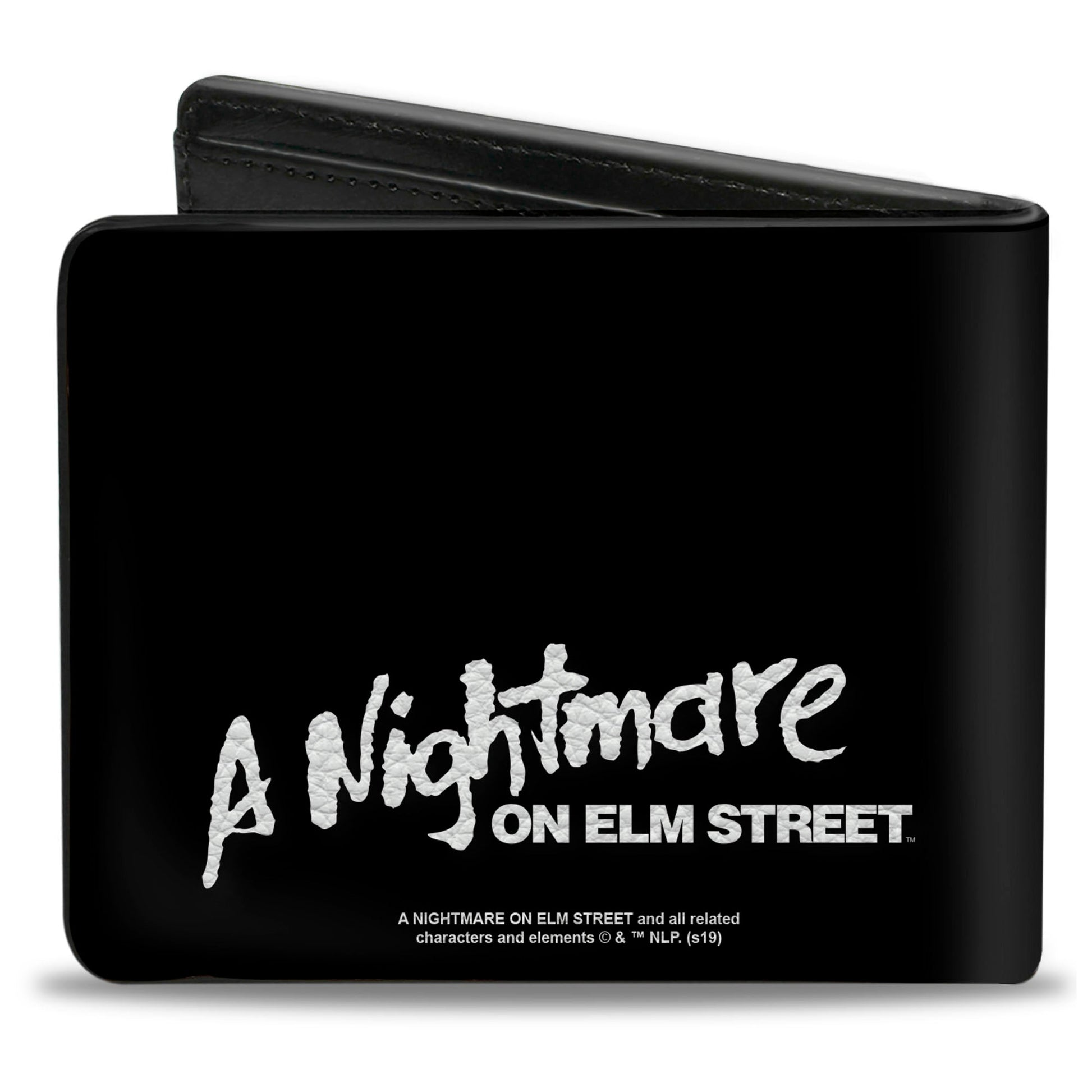 Bi-Fold Wallet - A Nightmare on Elm Street Freddy's Hand Scratching + Logo Black White Green Reds - MEGA POP COMICS 