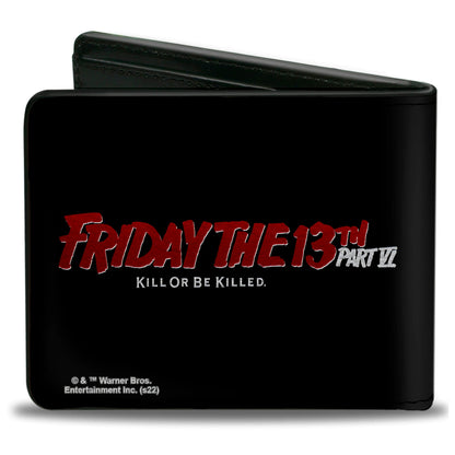 Bi-Fold Wallet - Friday the 13th PART VI KILL OR BE KILLED Movie Poster and Title Logo - MEGA POP COMICS 
