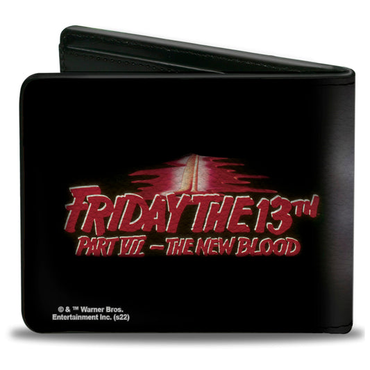 Bi-Fold Wallet - Friday the 13th PART VII THE NEW BLOOD Movie Poster and Title Logo - MEGA POP COMICS 