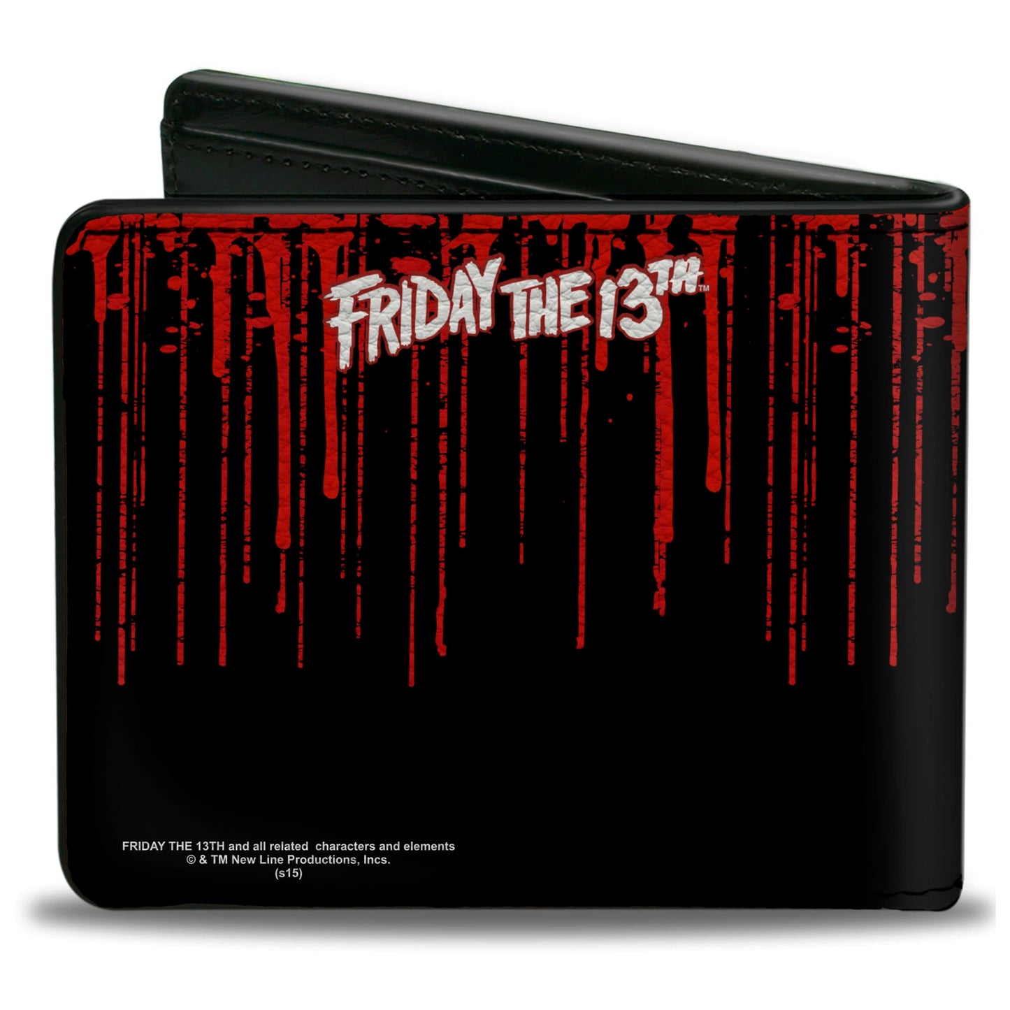 Bi-Fold Wallet - JASON VOORHEES Jason Mask4 + FRIDAY THE 13th Blood Splatter Black Red White - MEGA POP COMICS 