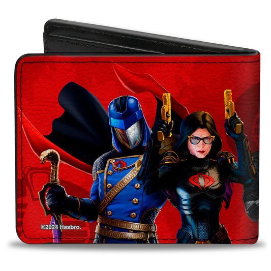 Bi-Fold Wallet - GI Joe COBRA Agents Group Pose and Logo Reds - MEGA POP COMICS 