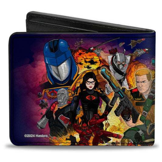 Bi-Fold Wallet - GI Joe Universe Agents Explosion Group Pose Blue - MEGA POP COMICS 