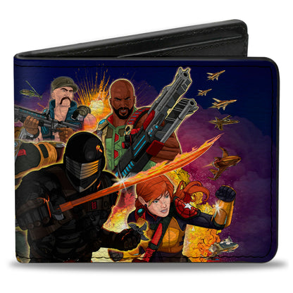 Bi-Fold Wallet - GI Joe Universe Agents Explosion Group Pose Blue - MEGA POP COMICS 