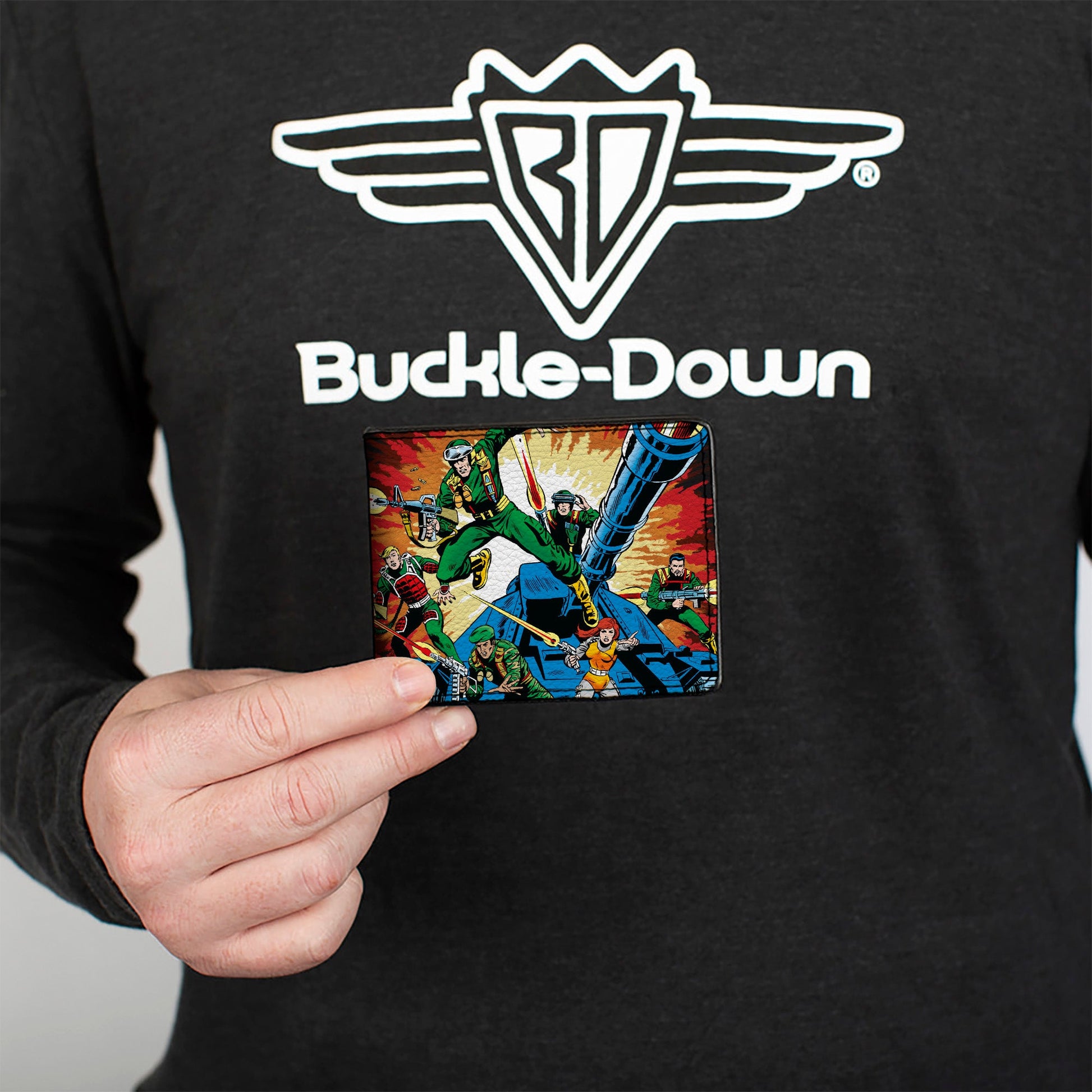 Bi-Fold Wallet - GI JOE A Real American Hero #1 Comic Cover Explosion Scene and Title Logo - MEGA POP COMICS 