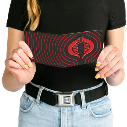 Bi-Fold Wallet - GI Joe COBRA Ripple Logo Black/Red - MEGA POP COMICS 