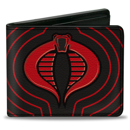 Bi-Fold Wallet - GI Joe COBRA Ripple Logo Black/Red - MEGA POP COMICS 