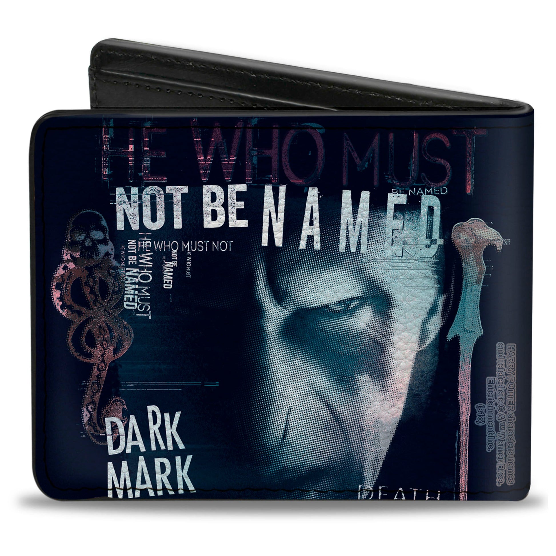 Bi-Fold Wallet - Harry Potter Lord Voldemort Face HE WHO MUST NOT BE NAMED Collage - MEGA POP COMICS 