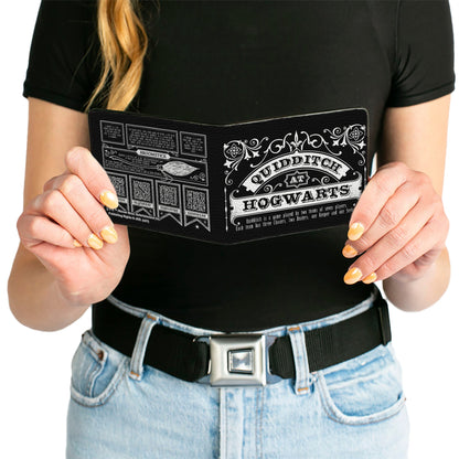 Bi-Fold Wallet - Harry Potter QUIDDITCH AT HOGWARTS Collage Black White - MEGA POP COMICS 