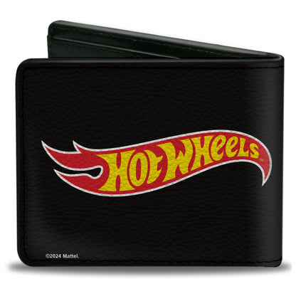 Bi-Fold Wallet - HOT WHEELS Fire Logo Black/Red/Yellow - MEGA POP COMICS 